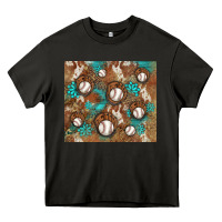 Asphalt baseball turquoise gemstones western patterns Heavy Core Tee - BarkalooDesign