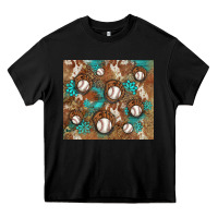 Black baseball turquoise gemstones western patterns Heavy Core Tee - BarkalooDesign