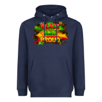 Navy black and proud Heavyweight Hoodie - FaDigitalArtStudio