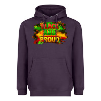 Plum black and proud Heavyweight Hoodie - FaDigitalArtStudio