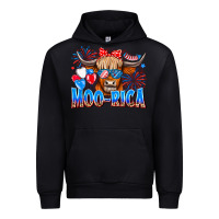 Black moo rica Urban Hoodie - CowhideDigitalArt