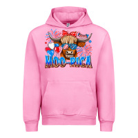Fuchsia Pink moo rica Urban Hoodie - CowhideDigitalArt