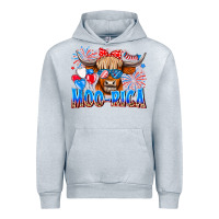 Heather Grey moo rica Urban Hoodie - CowhideDigitalArt