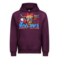 Mauve Wine moo rica Urban Hoodie - CowhideDigitalArt