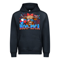 Navy moo rica Urban Hoodie - CowhideDigitalArt