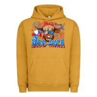 Pigment Peanut Butter moo rica Urban Hoodie - CowhideDigitalArt
