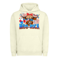 Pigment Pistachio moo rica Urban Hoodie - CowhideDigitalArt