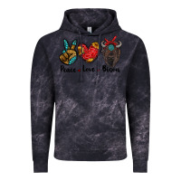 Cloud Black peace love bison Vintage Hoodie - RanaPortraitStore