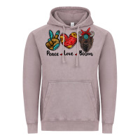 Vintage Zinc peace love bison Vintage Hoodie - RanaPortraitStore
