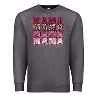 Charcoal Heather Mama mama mama mama Mother's Day Premium Sweatshirt - FaDigitalArtStudio
