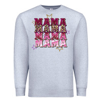 Heather Grey Mama mama mama mama Mother's Day Premium Sweatshirt - FaDigitalArtStudio