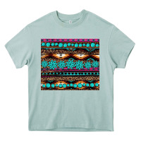 Arona leopard aztec turquoise jewelry Heavy Core Tee - BarkalooDesign