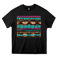 Black leopard aztec turquoise jewelry Heavy Core Tee - BarkalooDesign