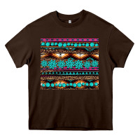 Chocolate Brown leopard aztec turquoise jewelry Heavy Core Tee - BarkalooDesign