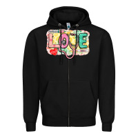 Black love nursing leopard background Zipper Hoodie - CowGirlArtShop