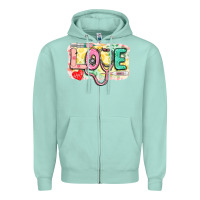 Seafoam love nursing leopard background Zipper Hoodie - CowGirlArtShop