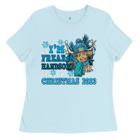 Baby Blue im freakin freezin christmas 2023 Ladies Tee - NancyCooperArtShop