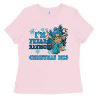 Bubblegum Pink im freakin freezin christmas 2023 Ladies Tee - NancyCooperArtShop