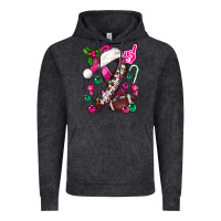 Vintage Black Pink Christmas Breast Cancer Ribbon Football Vintage Hoodie - BundleAndBundleShop