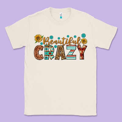 Western Beautiful Crazy Classic Tee Designed By Bundleandbundleshop