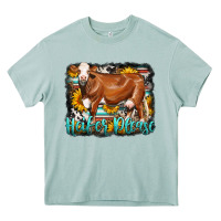 Western Heifer Please Simmental Cow Heavy Core Tee | Teevron