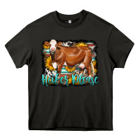 Asphalt Western Heifer Please Simmental Cow Heavy Core Tee - LillyAllenDesigns
