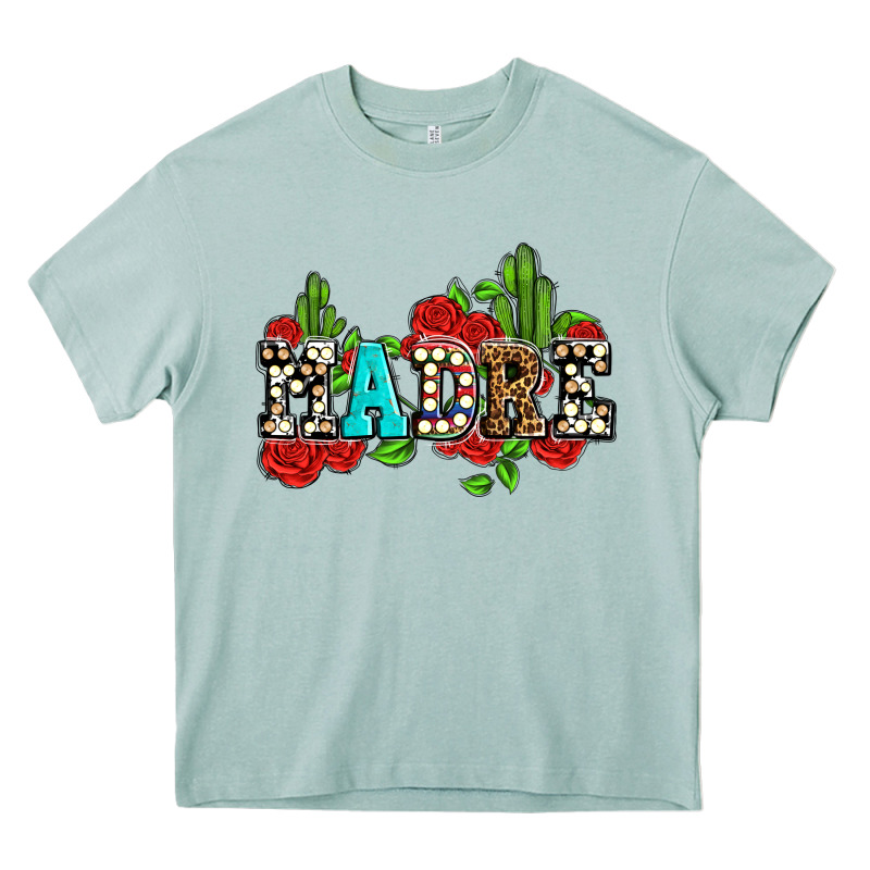 Madre With Roses And Cactus Heavy Core Tee by AdoDesignShop | Teevron
