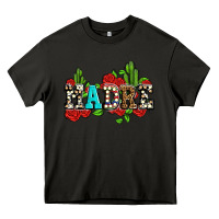 Asphalt madre with roses and cactus Heavy Core Tee - AdoDesignShop