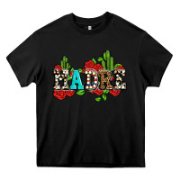 Black madre with roses and cactus Heavy Core Tee - AdoDesignShop