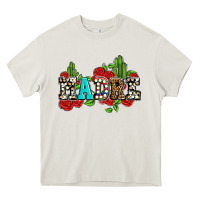 Cream madre with roses and cactus Heavy Core Tee - AdoDesignShop