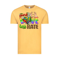 Vintage Mustard More Love Less Hate LGBTQ Vintage Tee - BundleAndBundleShop