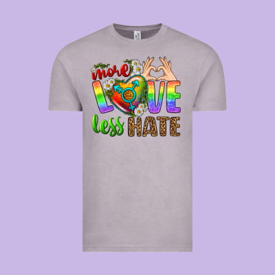 More Love Less Hate Lgbtq Vintage Tee Designed By Bundleandbundleshop