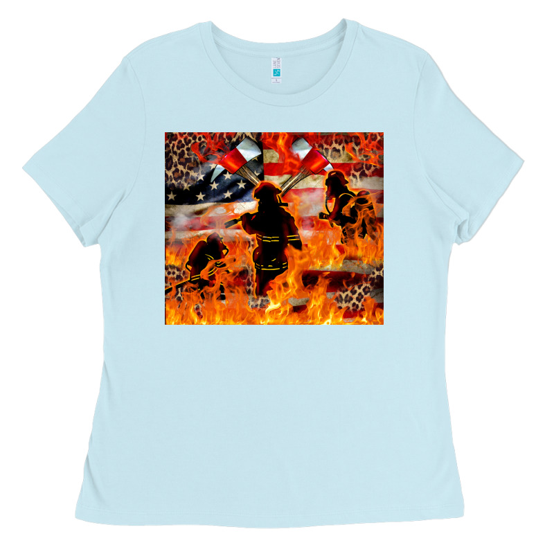 Western Firefighters With Thin Red Line Ladies Tee by LillyAllenDesigns | Teevron