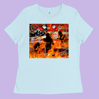 Western Firefighters With Thin Red Line Ladies Tee Designed By Lillyallendesigns