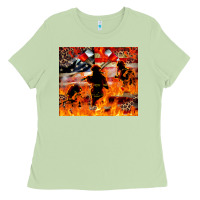 Matcha Western Firefighters With Thin Red Line Ladies Tee - LillyAllenDesigns