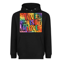 Black Pride love is love Heavyweight Hoodie - FaDigitalArtStudio