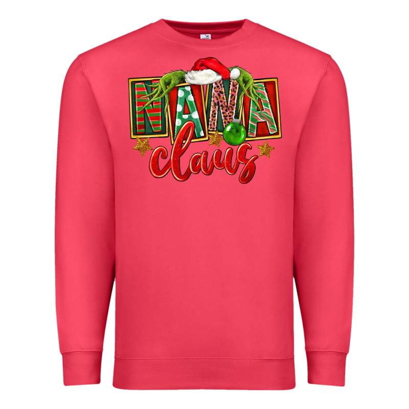 Christmas Nana Claus Mother's Day Premium Sweatshirt by FaDigitalArtStudio | Teevron