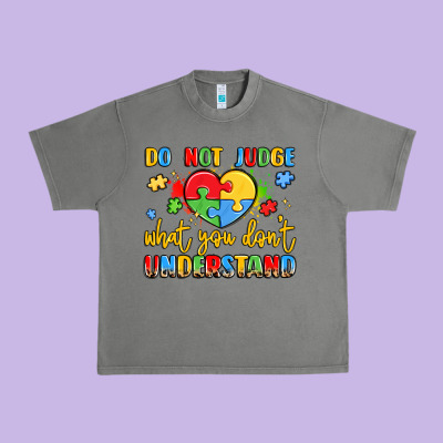 Puzzle Heart Inclusivity Message Urban Heavy Tee Designed By Lillyallendesigns