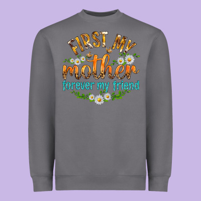 First My Mother Forever My Friend With Daisies Heavyweight Sweatshirt Designed By Texasbilliewilder
