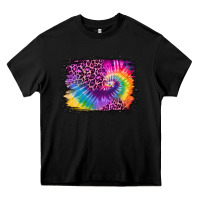 Black tie dye leopard glitter background Heavy Core Tee - Jasminsmagicworld