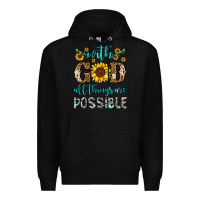 Black with god all things are possible Premium Hoodie - OliviaCreatesArt
