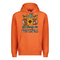 Carrot with god all things are possible Premium Hoodie - OliviaCreatesArt