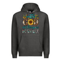 Charcoal Heather with god all things are possible Premium Hoodie - OliviaCreatesArt