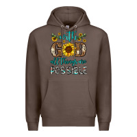 Coffee with god all things are possible Premium Hoodie - OliviaCreatesArt