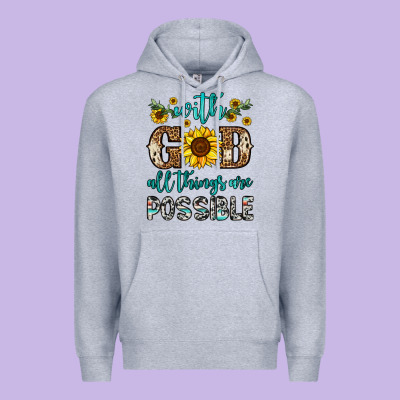 With God All Things Are Possible Premium Hoodie Designed By Oliviacreatesart