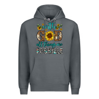 Rock with god all things are possible Premium Hoodie - OliviaCreatesArt