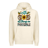 Tofu with god all things are possible Premium Hoodie - OliviaCreatesArt