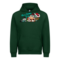 Forest Green merry christmas y'all kentucky Urban Hoodie - CowhideDigitalArt