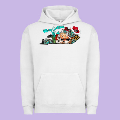 Merry Christmas Y'all Kentucky Urban Hoodie Designed By Cowhidedigitalart