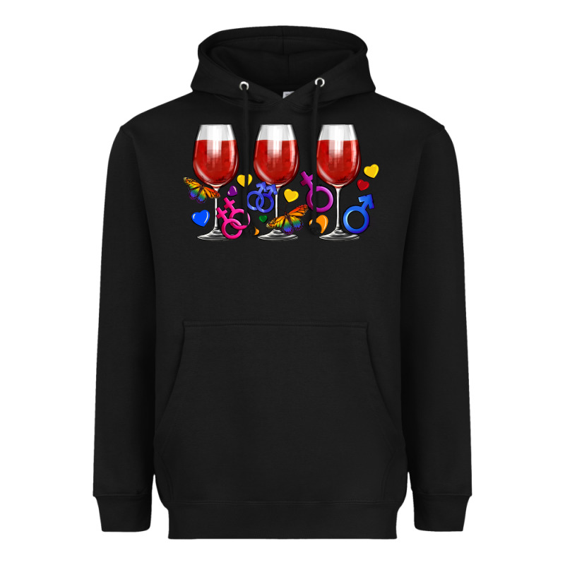 Pride Wine Cups Heavyweight Hoodie by FaDigitalArtStudio | Teevron